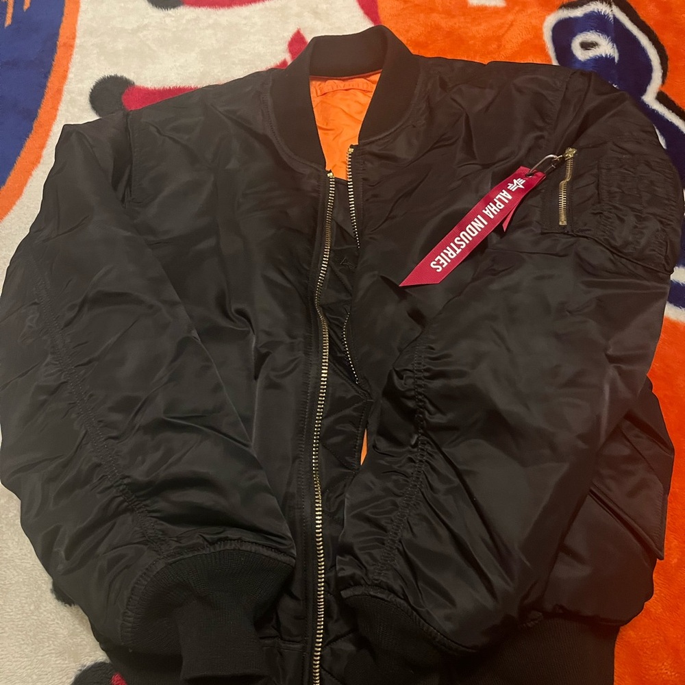 MENS ALPHA INDUSTRIES MA-1 BOMBER JACKET SIZE LARGE